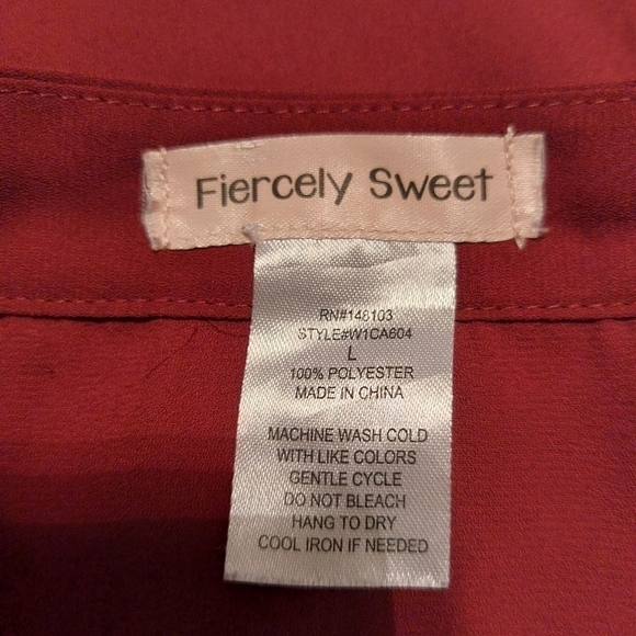 Fiercely SWEET LADIES LONG SLEEVE TOP Size L - Picture 4 of 4